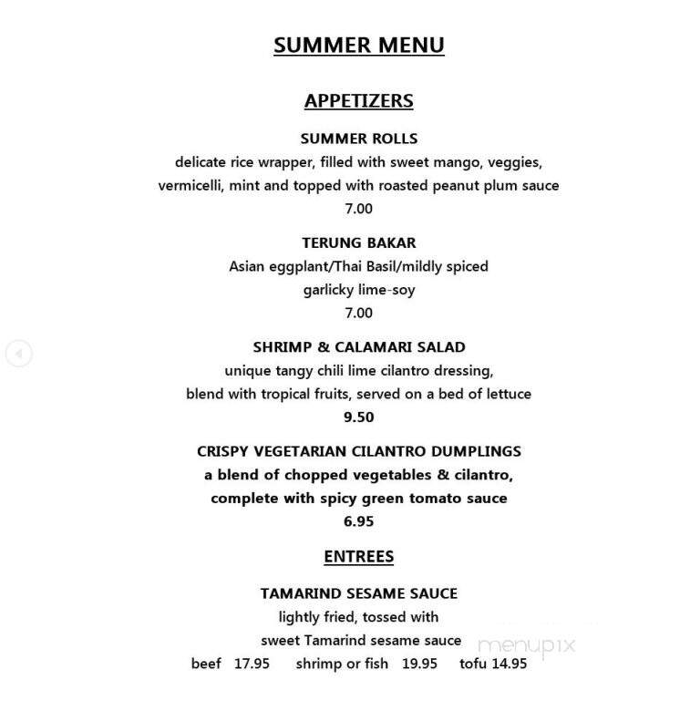 A Taste Of Asia - Chatham, NJ menu_pic