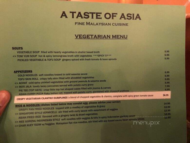 A Taste Of Asia - Chatham, NJ menu_pic
