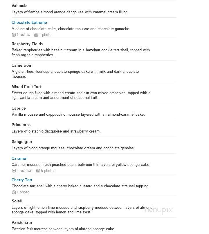 La Tulip Desserts - Mount Kisco, NY menu_pic