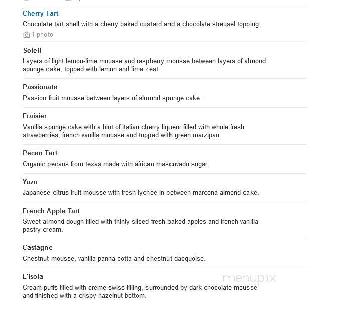 La Tulip Desserts - Mount Kisco, NY menu_pic