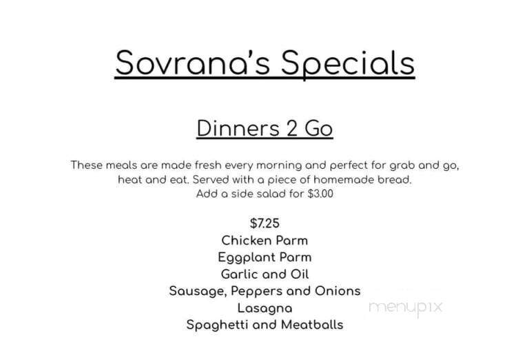 Sovrana Grocery Bakery & Deli - Albany, NY menu_pic