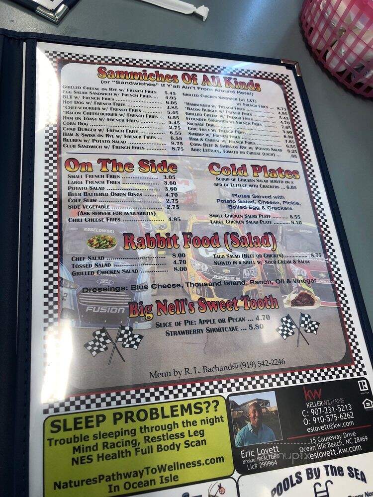 Big Nell's Pit Stop - Ocean Isle Beach, NC menu_pic
