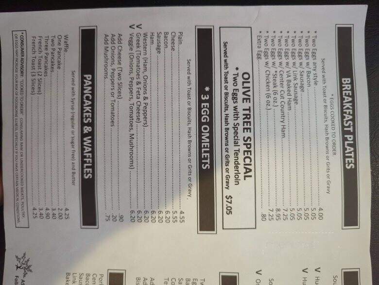 Olive Tree Deli - Winston Salem, NC menu_pic