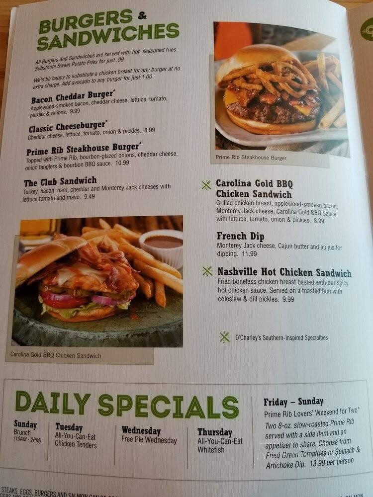 O'Charley's - Gastonia, NC menu_pic