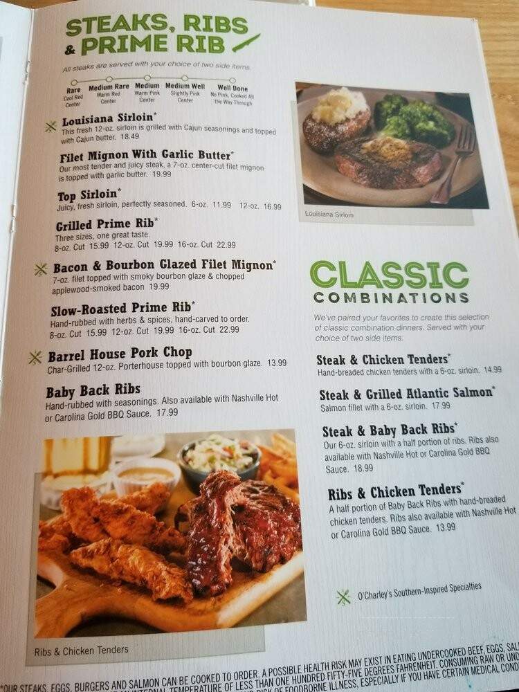 O'Charley's - Gastonia, NC menu_pic