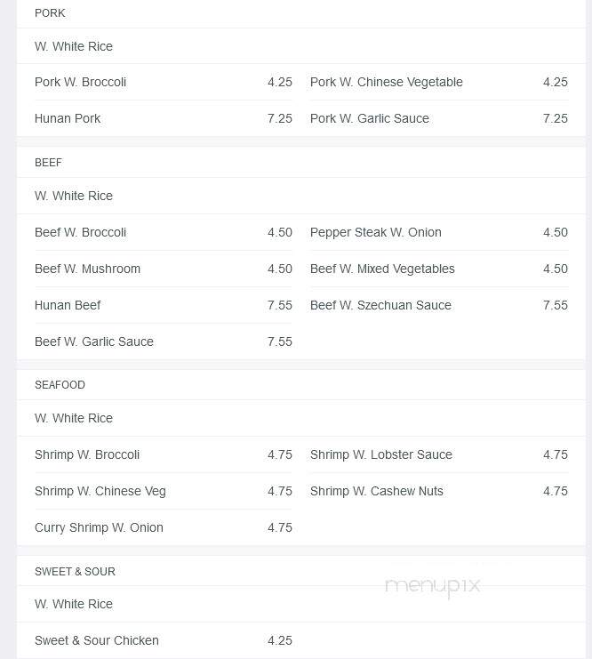 Grand China Buffet - Easley, SC menu_pic