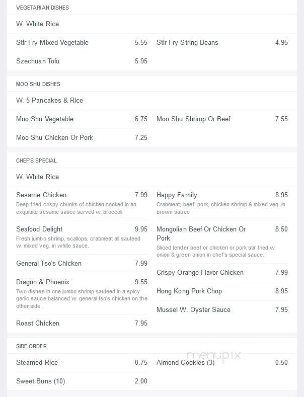 Grand China Buffet - Easley, SC menu_pic