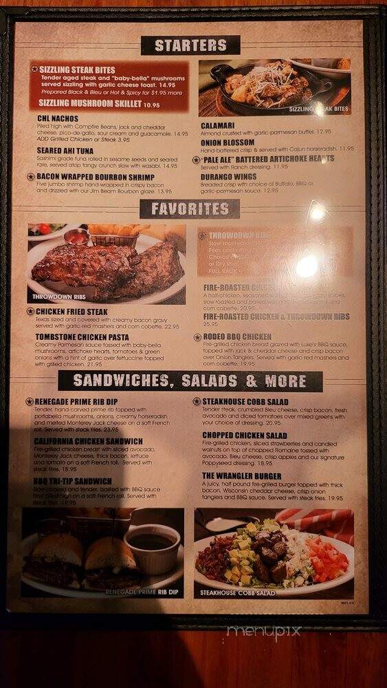 Cool Hand Luke's Steakhouse - Tulare, CA menu_pic