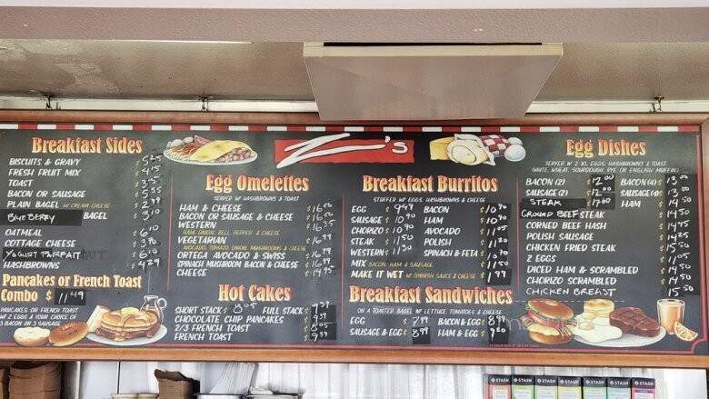Papa Z's - Fountain Valley, CA menu_pic