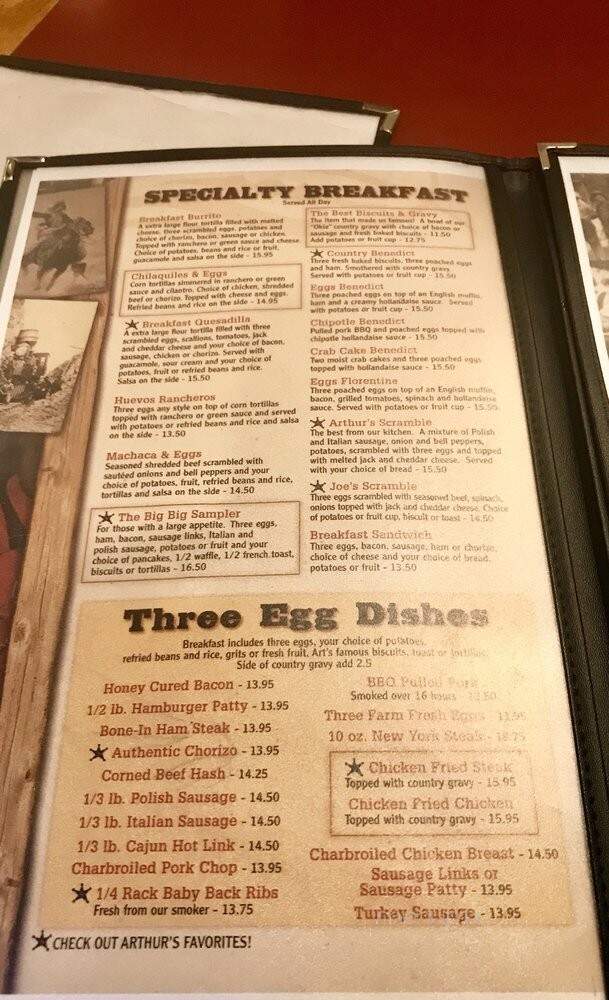 Arthur's Restaurant - Orange, CA menu_pic