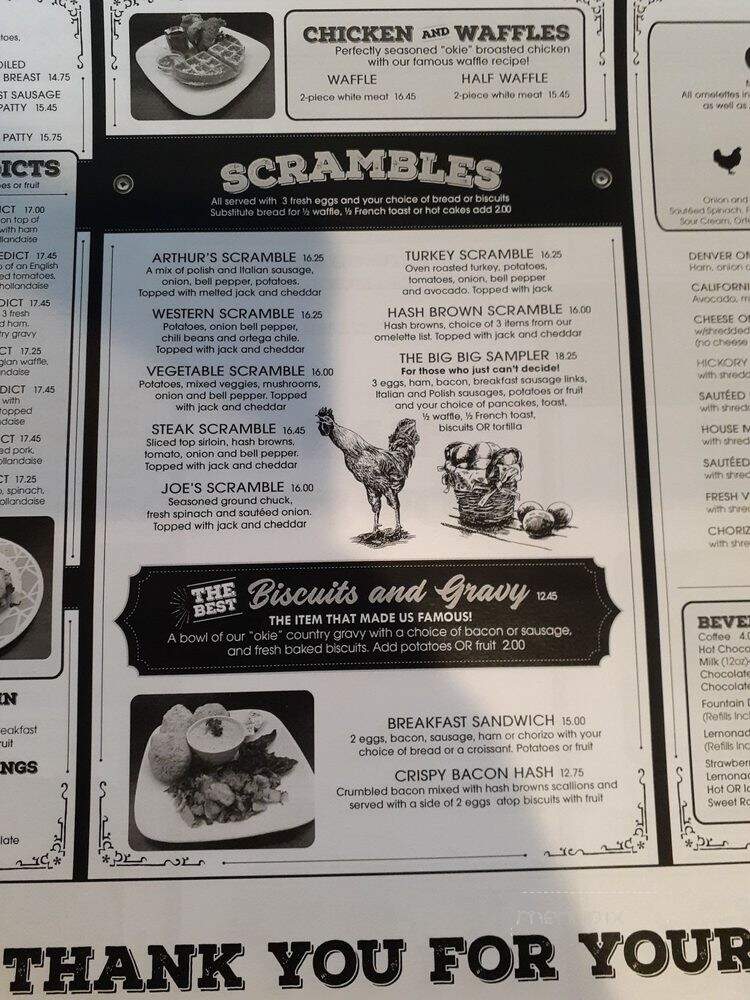 Arthur's Restaurant - Orange, CA menu_pic