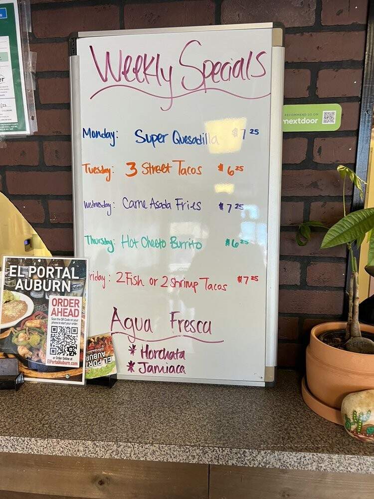 El Portal Taqueria - Auburn, CA menu_pic