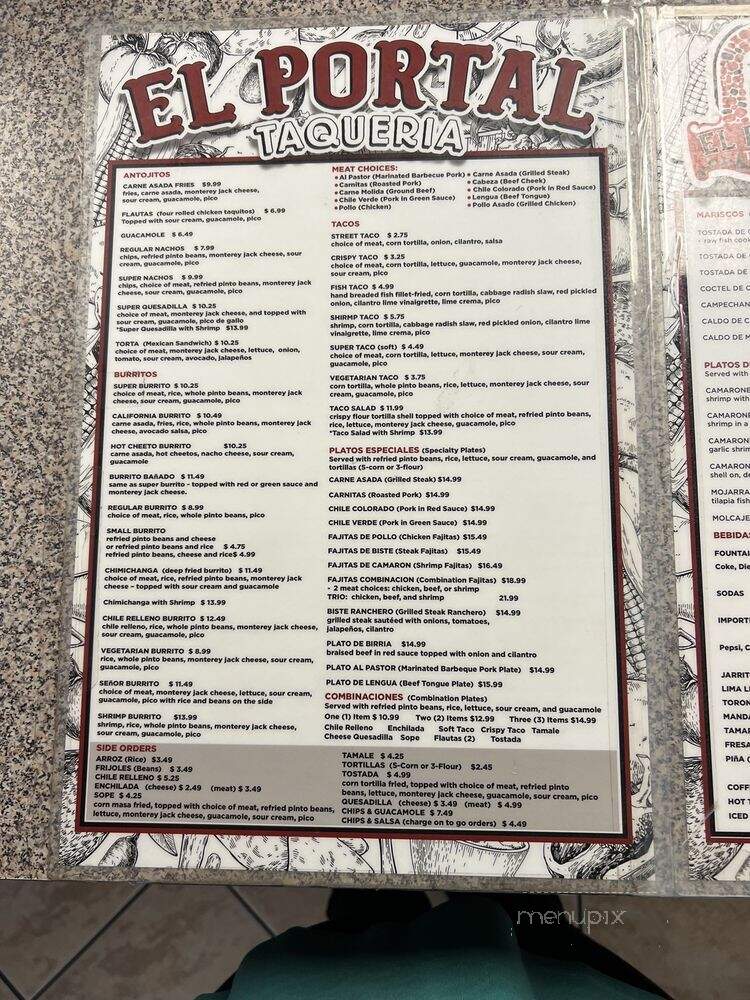 El Portal Taqueria - Auburn, CA menu_pic