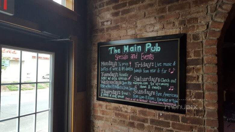 Main Pub & Restaurant - Manchester, CT menu_pic