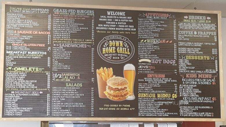 Down Home Grill - Victorville, CA menu_pic