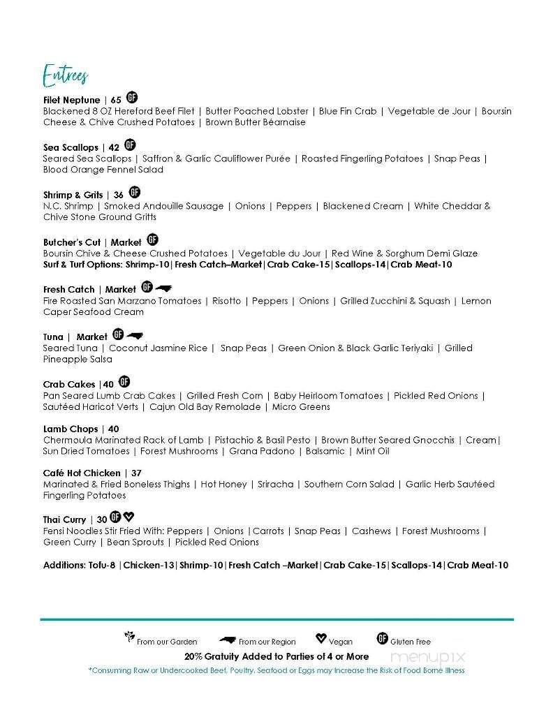 Cafe Pamlico - Buxton, NC menu_pic