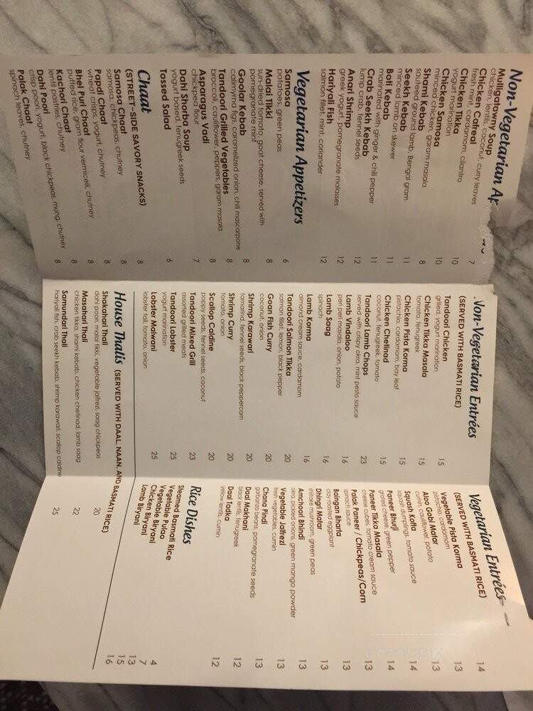 Aahar Indian Cuisine - New York, NY menu_pic