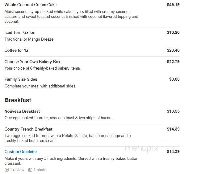 La Madeleine French Bakery - Tulsa, OK menu_pic