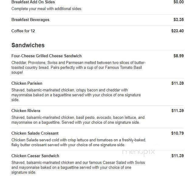 La Madeleine French Bakery - Tulsa, OK menu_pic