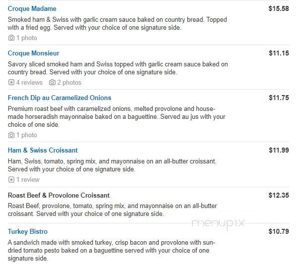La Madeleine French Bakery - Tulsa, OK menu_pic