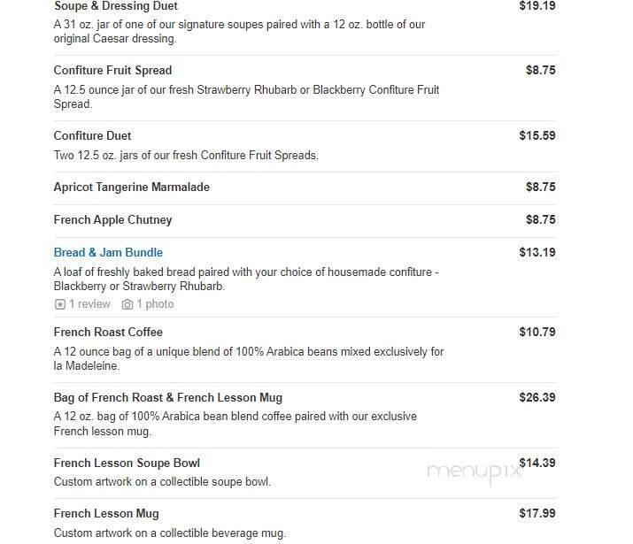La Madeleine French Bakery - Tulsa, OK menu_pic