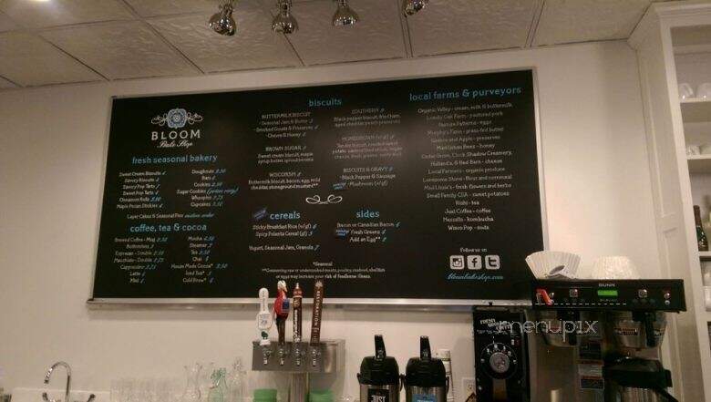Bloom Bake Shop - Madison, WI menu_pic