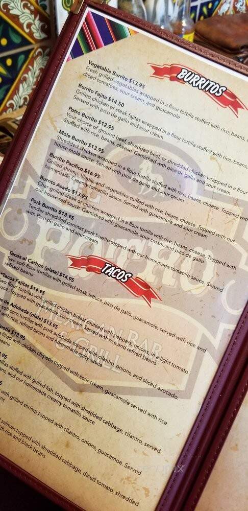 El Potro Mexican Grill - Chelsea, MA menu_pic