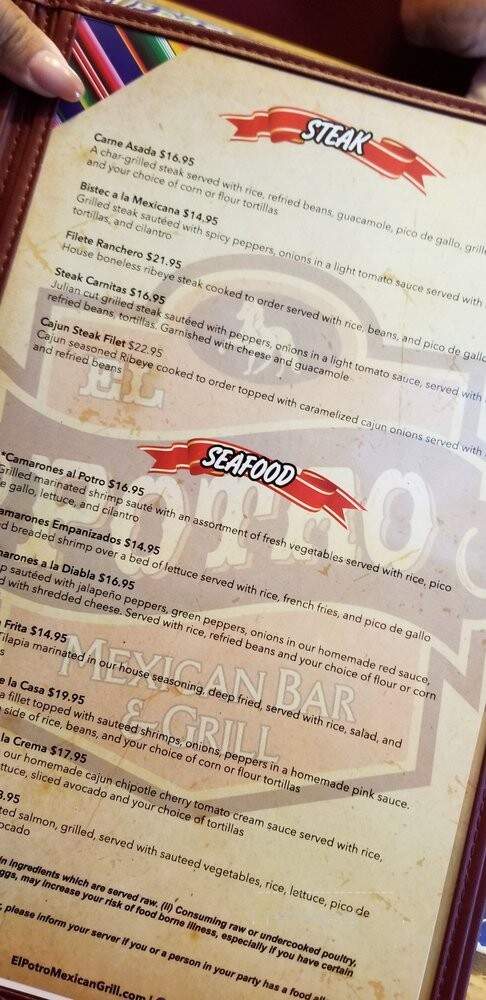 El Potro Mexican Grill - Chelsea, MA menu_pic