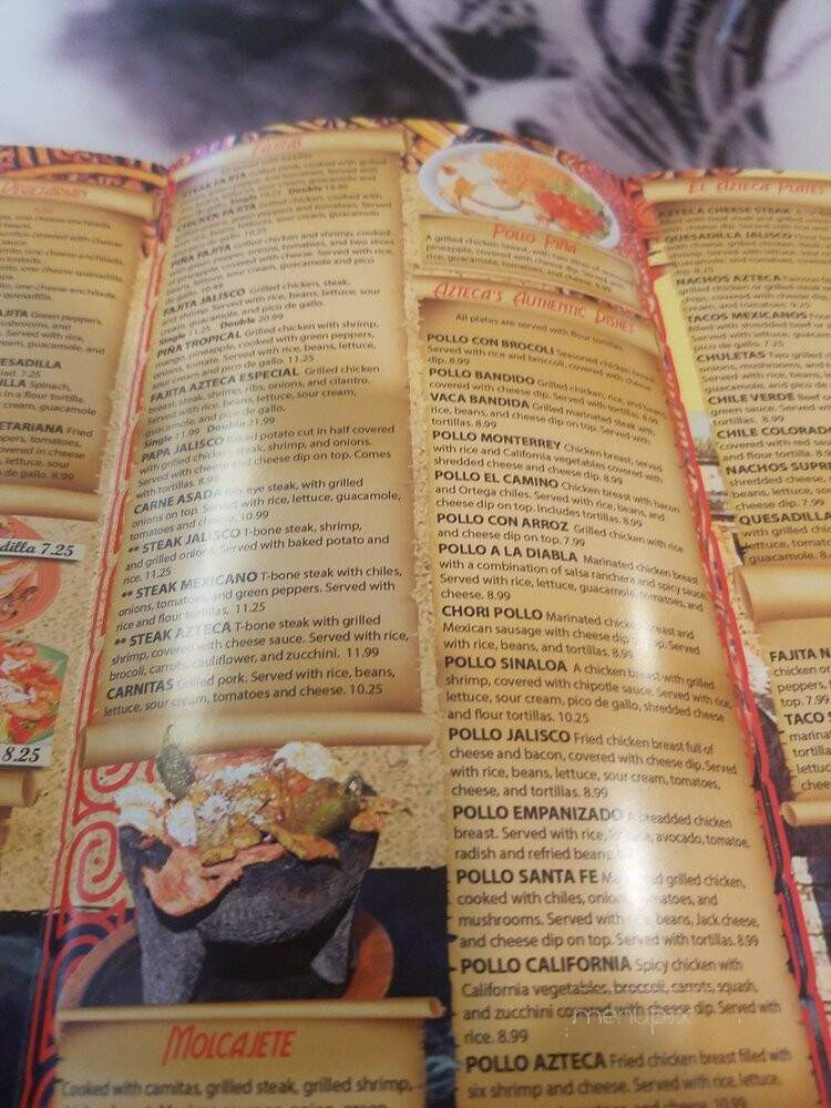 El Azteca - Morristown, TN menu_pic