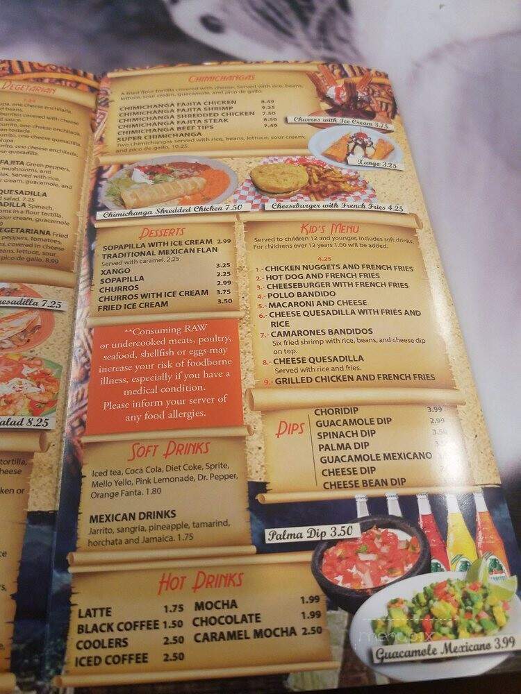 El Azteca - Morristown, TN menu_pic