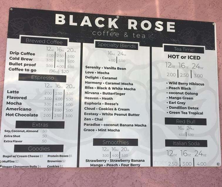Black Rose Coffee & Tea - Redding, CA menu_pic