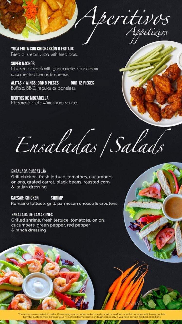 El Cuscatlan - San Pablo, CA menu_pic