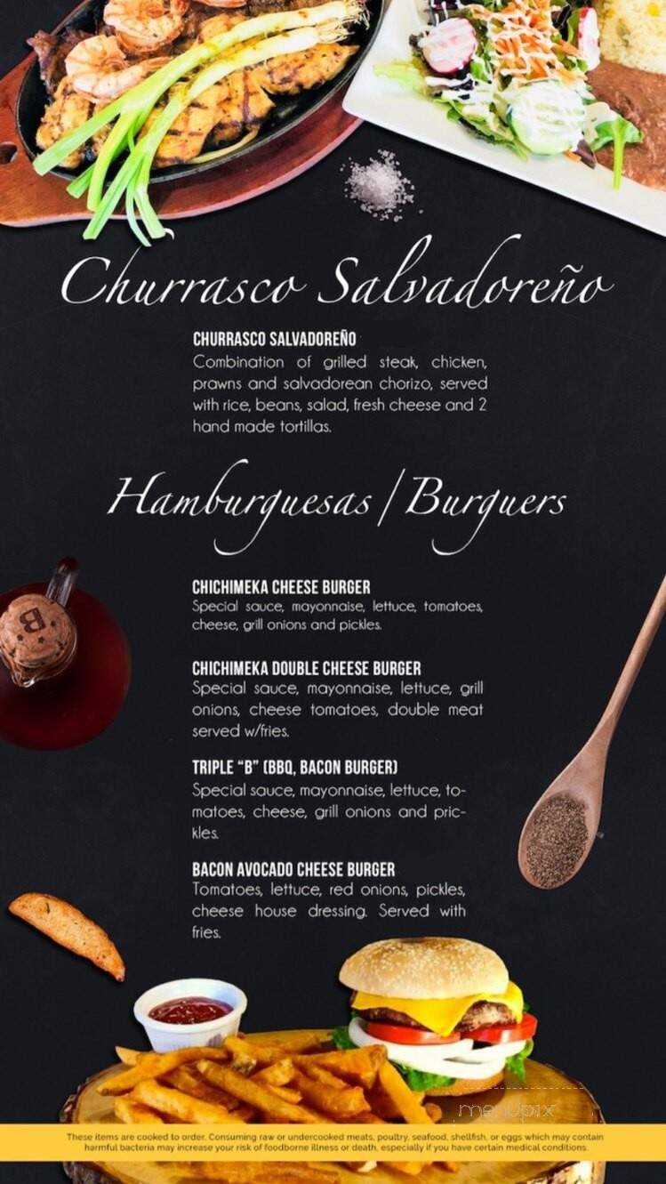 El Cuscatlan - San Pablo, CA menu_pic