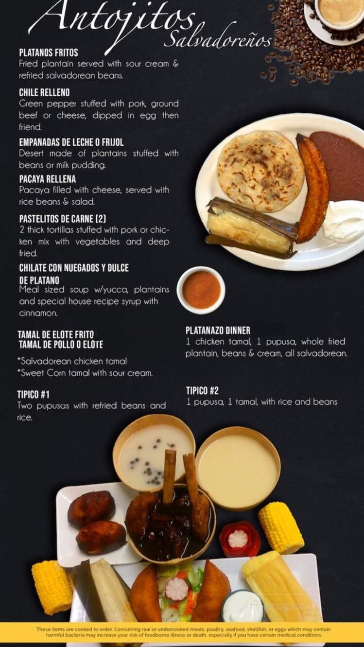 El Cuscatlan - San Pablo, CA menu_pic