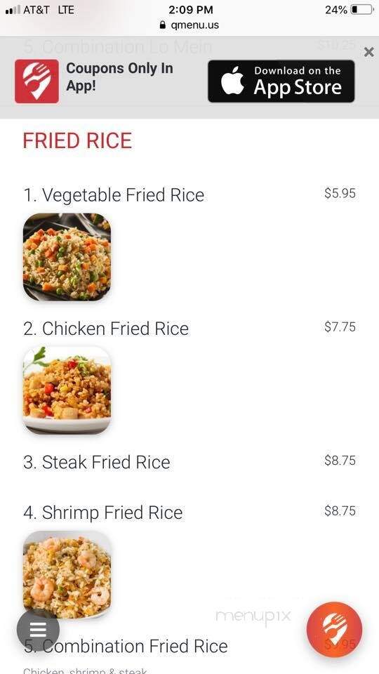 Red Bowl Asian Restaurant - Talladega, AL menu_pic