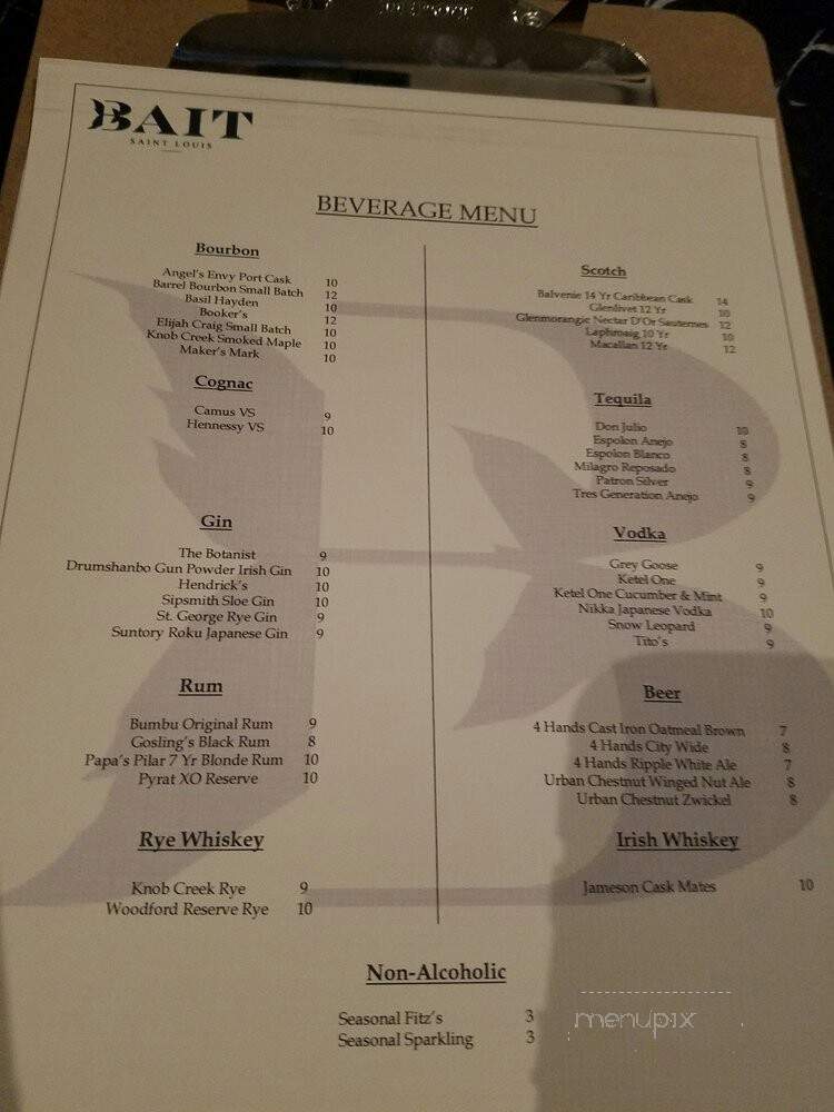 Bait - St. Louis, MO menu_pic