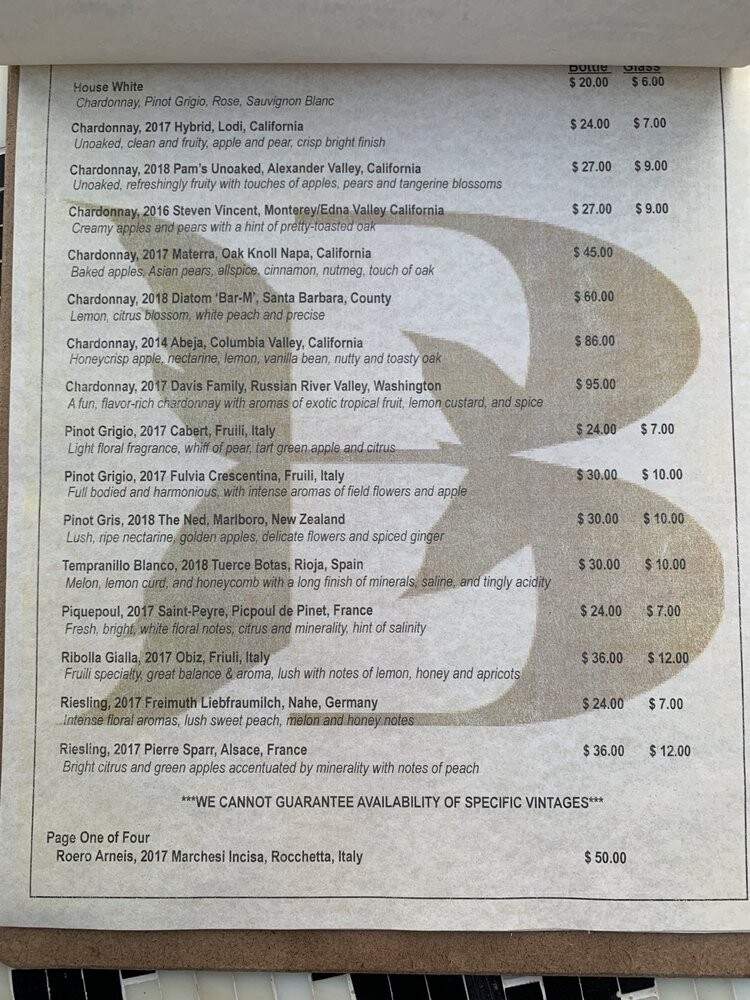 Bait - St. Louis, MO menu_pic