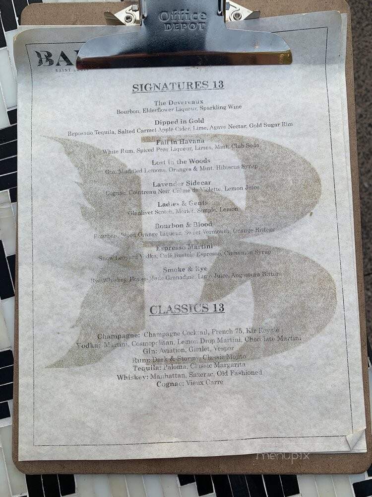 Bait - St. Louis, MO menu_pic