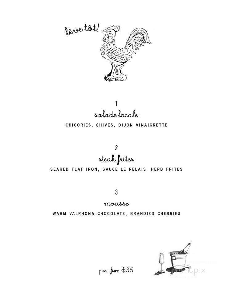 Jolie Restaurant - Raleigh, NC menu_pic