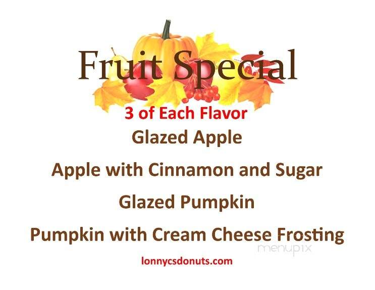 Lonny C's Donuts - Caldwell, ID menu_pic