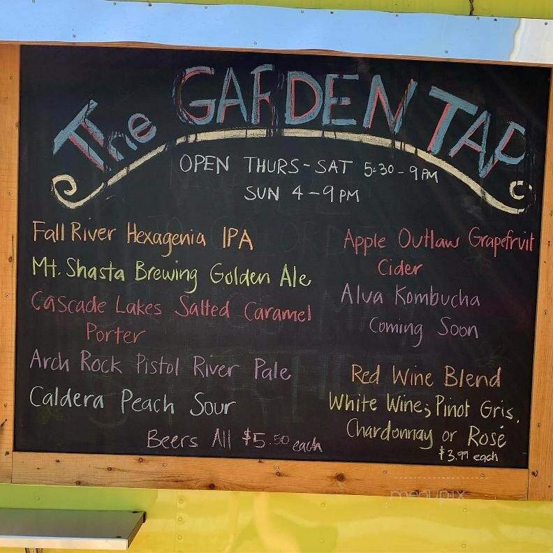 The Garden Tap - Mount Shasta, CA menu_pic