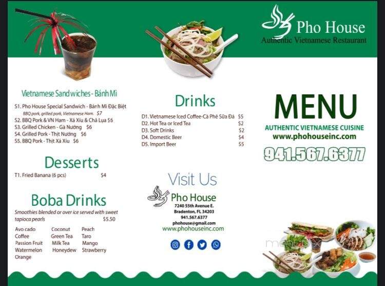 Pho House - Bradenton, FL menu_pic