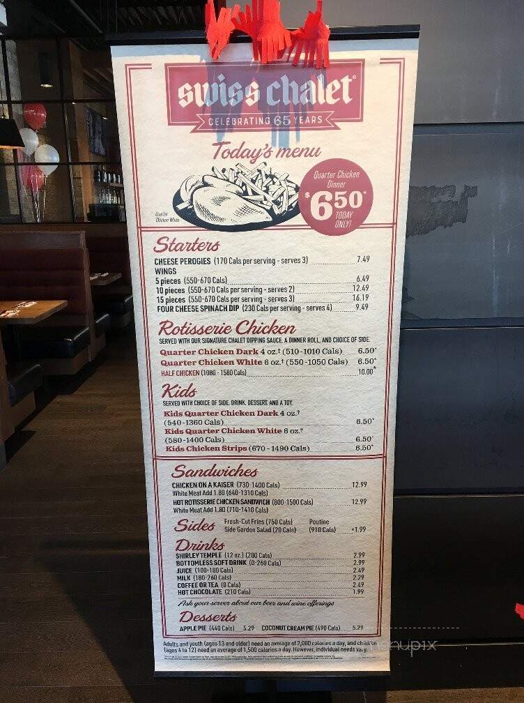 Swiss Chalet Rotisserie & Grill - Keswick, ON menu_pic