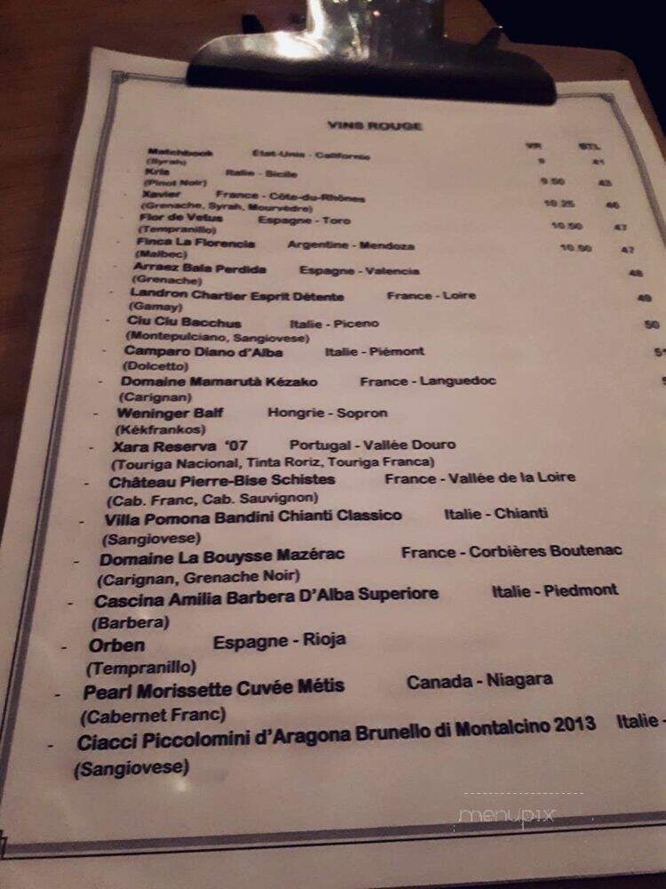 Antonyme - Gatineau, QC menu_pic