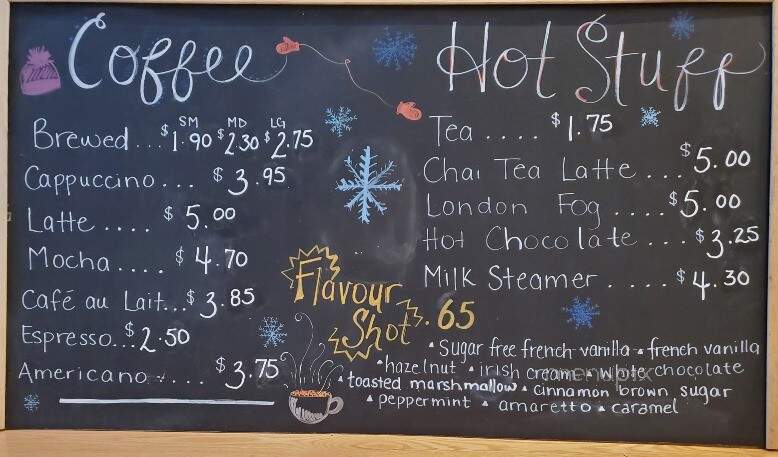 The Nutty Bean Cafe - Lakefield, ON menu_pic