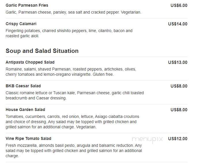Brickstones Kitchen & Bar - San Antonio, TX menu_pic