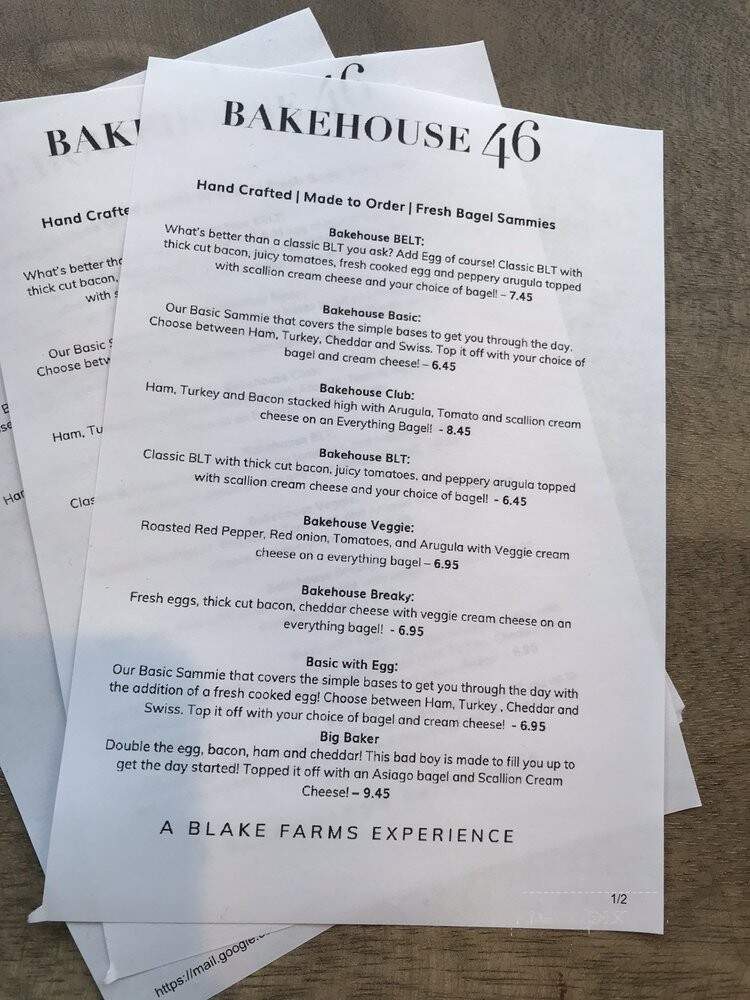 Bakehouse 46 - Rochester, MI menu_pic