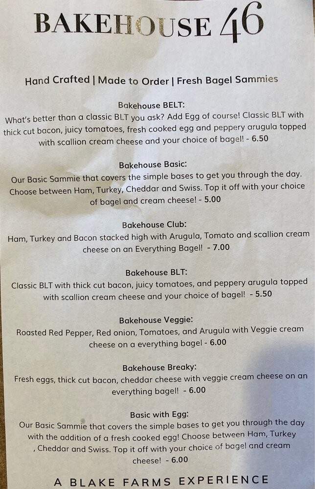 Bakehouse 46 - Rochester, MI menu_pic