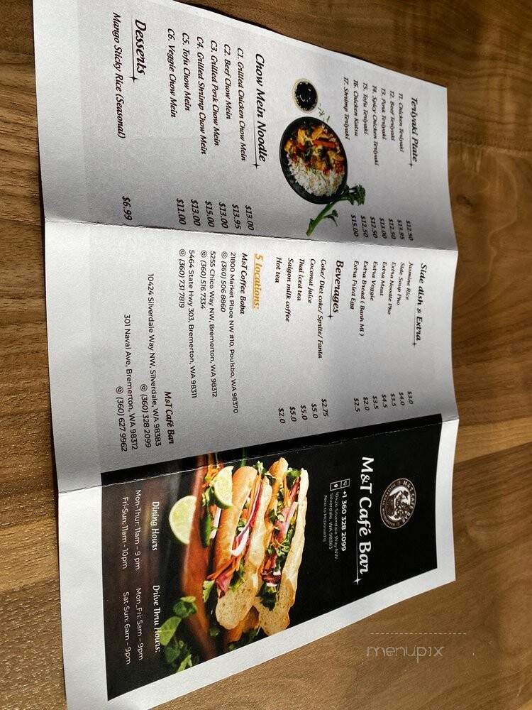 M&T Cafe - Bremerton, WA menu_pic