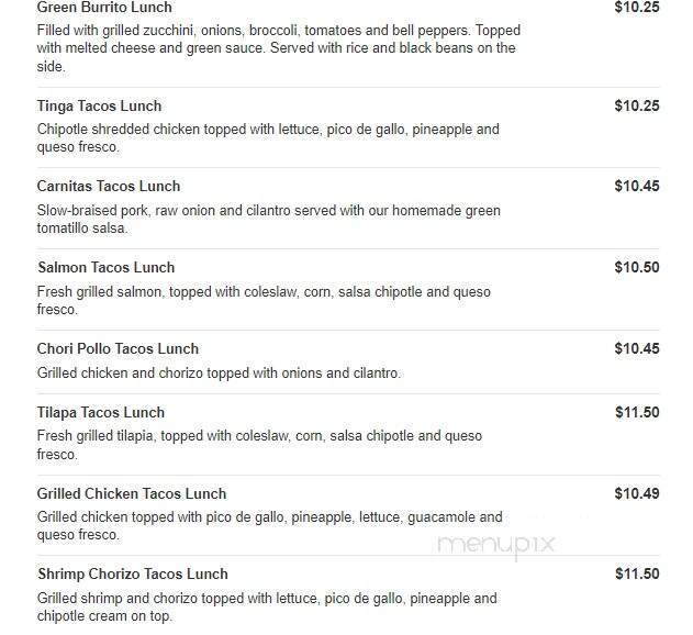 Mi Cancun - Angier, NC menu_pic